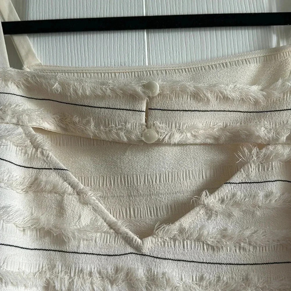 Anthropologie Maeve | top with straps | back keyhole & eyelash stripe | size 14 - Picture 4 of 6